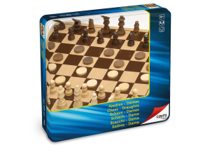 Cayro Games - Schach / Dame in Metallbox