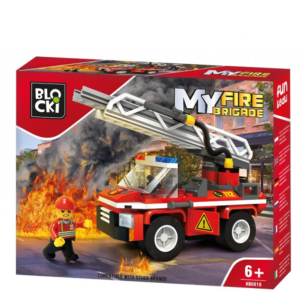 BLOCKI – MyFireBrigade Feuerwehrauto mit Drehleiter