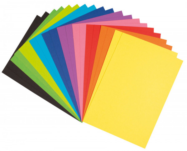 Playbox - Buntes Bastelpapier A4 10 Farben x 2 Stück 180 g