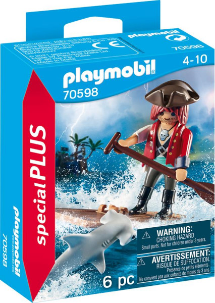PLAYMOBIL® 70598 - Pirat mit Floss und Hammerhai