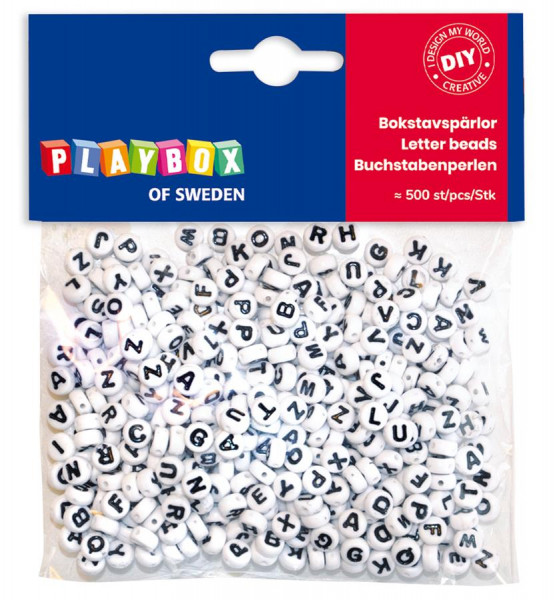 Playbox - Kunststoffperlen Buchstaben, ca. 500 Stück