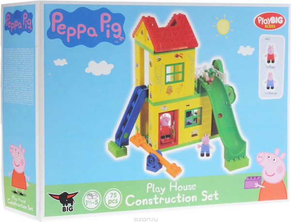 Simba 800057076 - BIG Bloxx Peppa Play House