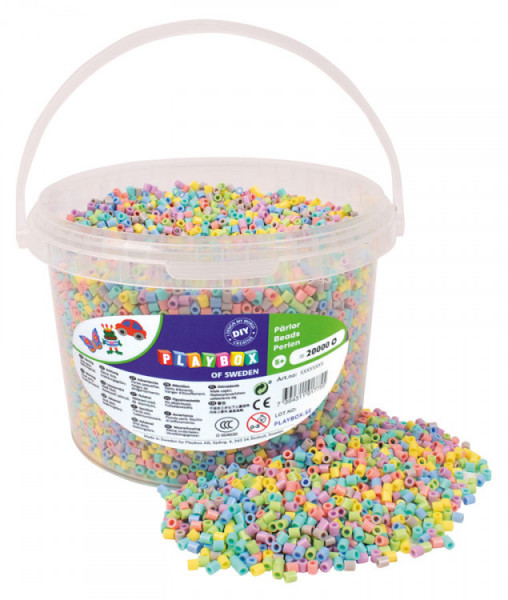 Playbox - Bügelperlen Farbmix Pastell 20'000 Stück