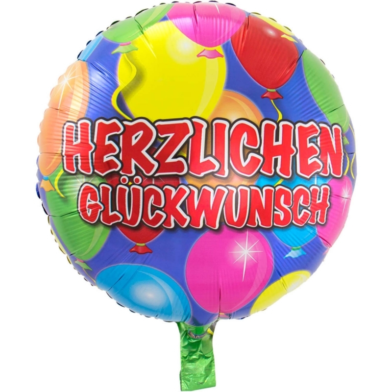 Folienballon Herzlichen Glückwunsch mit Helium