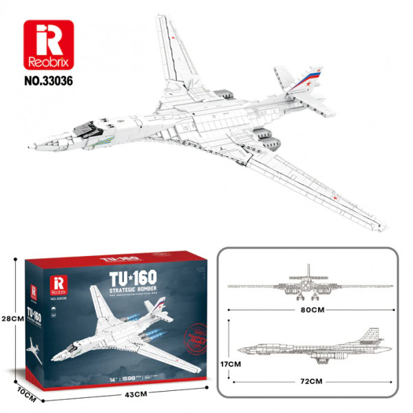 Reobrix 33036 - Tupolew Tu-160 schwerer strategischer Bomber Blackjack White Swan