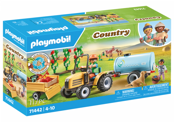 PLAYMOBIL® 71442 - Traktor mit Anhänger und Wassertank