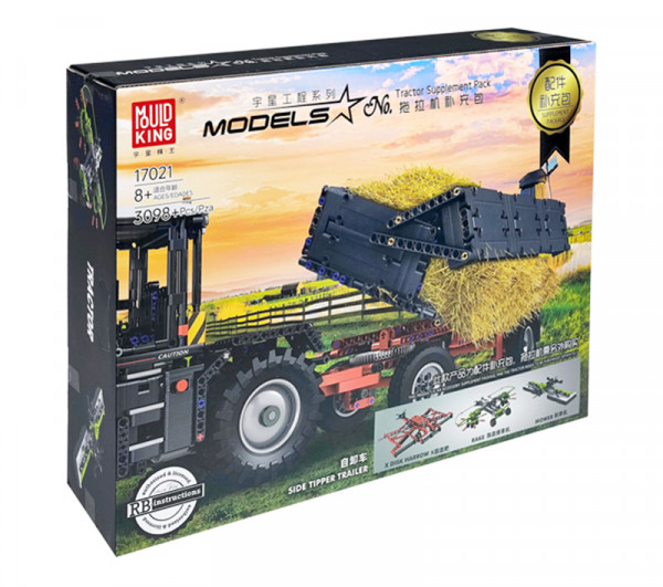 MOULD KING 17021 - Traktor Anhänger Set 4in1