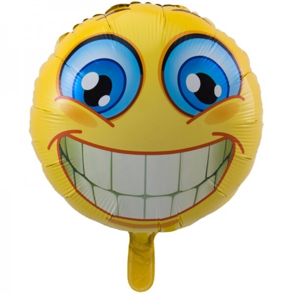 Folienballon lachender Emoti mit Helium