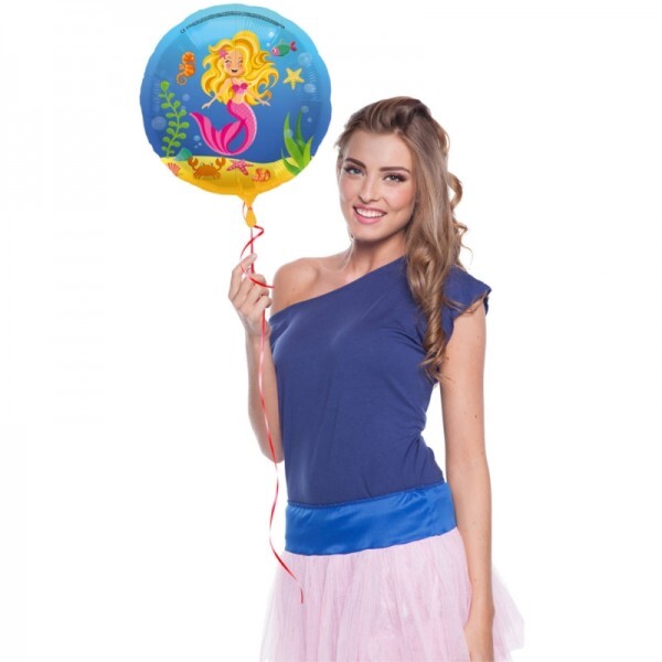 Meerjungfrau Folienballon mit Helium