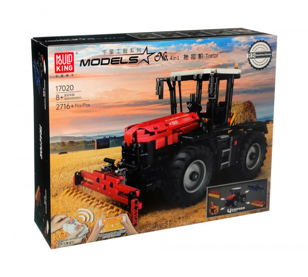 MOULD KING 17020 - Traktor rot 4in1 (APP)