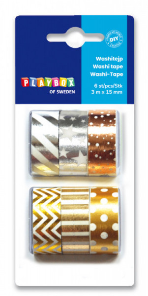 Playbox - Washitape Metallfarben