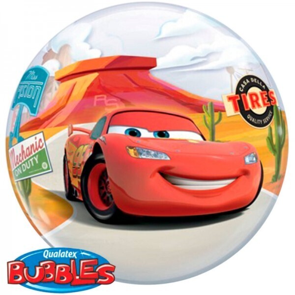 Cars 3 Bubble Ballon gefüllt mit Helium