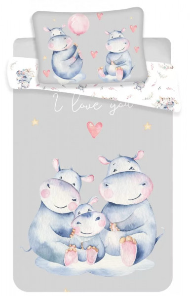 Babybettwäsche - Hippo Family
