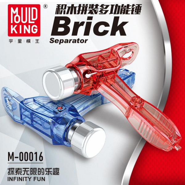 Mould King M-00016 Hammer Teiletrenner rot/blau