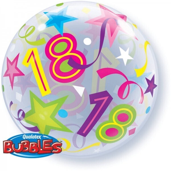 18. Geburtstag Bubble Ballon gefüllt mit Helium