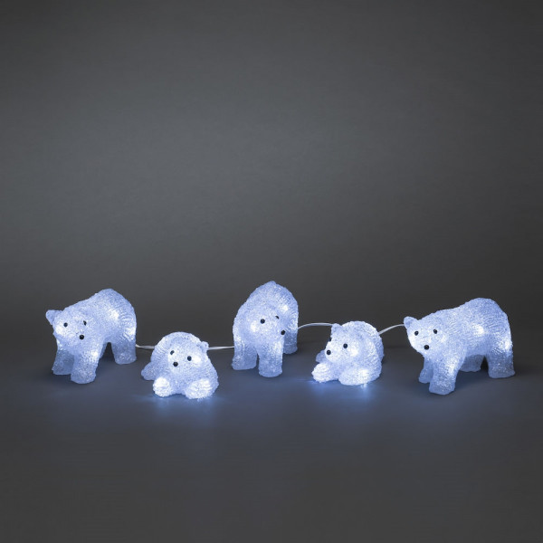 Konstsmide - LED Acryl Polarbären 5er Set