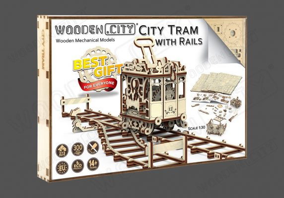 WoodenCity - Stadtbahn mit Schienen