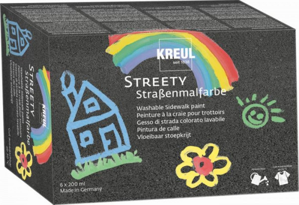 KREUL Streety Strassenmalfarbe 6er Set 200 ml