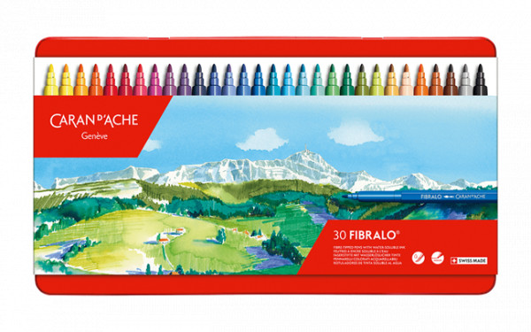 Caran d'Ache - FIBRALO Sortiment mit 30 Farben