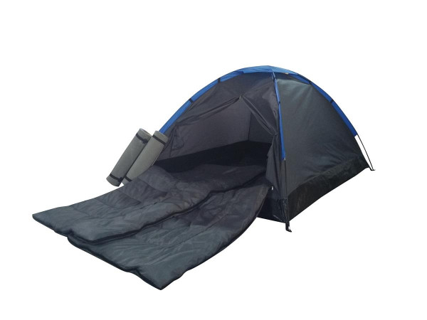 Camping Festival Zelt Set - 2 Schlafsäcke und Isomatten