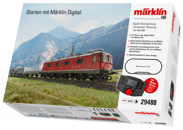 Märklin 29488 - Digital-Startpackung Schweizer Güterzug mit Re 620