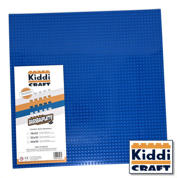Kiddi CRAFT KC 50B - Baseplate 50 x 50 Noppen (40 x 40cm) Blau