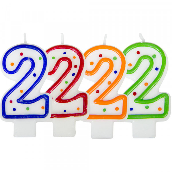 Geburtstagskerze Ziffer / Zahl 2