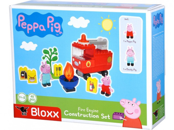 Simba 800057146 - BIG Bloxx Peppa Pig Feuerwehr Bausteine