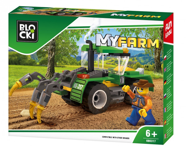 BLOCKI – MyFarm Traktor mit Pflug