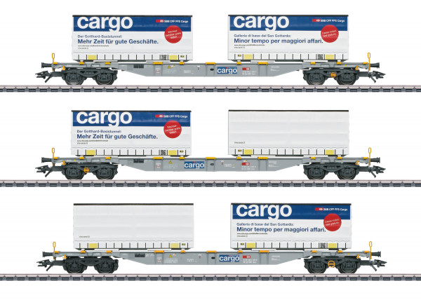 Märklin 47463 - Containertragwagen-Set SBB Cargo